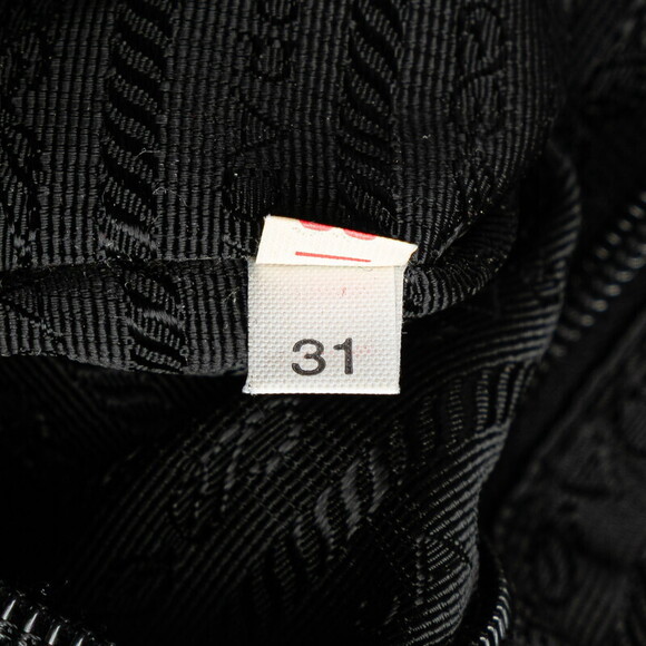 Prada Saffiano Triangle Logo Plate Crossbody Bag Black - Picture 10 of 10